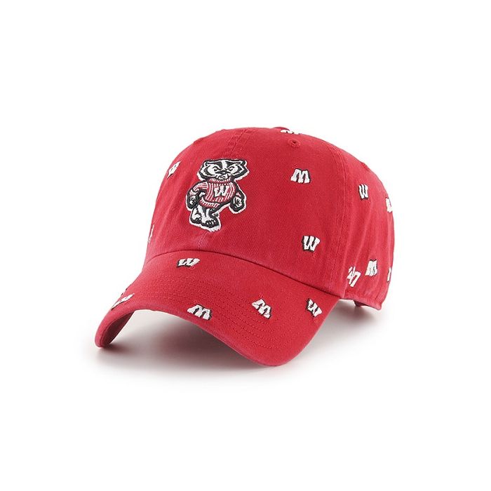 Wisconsin Badgers '47 Brand Red Women's Confetti Adjustable Cap