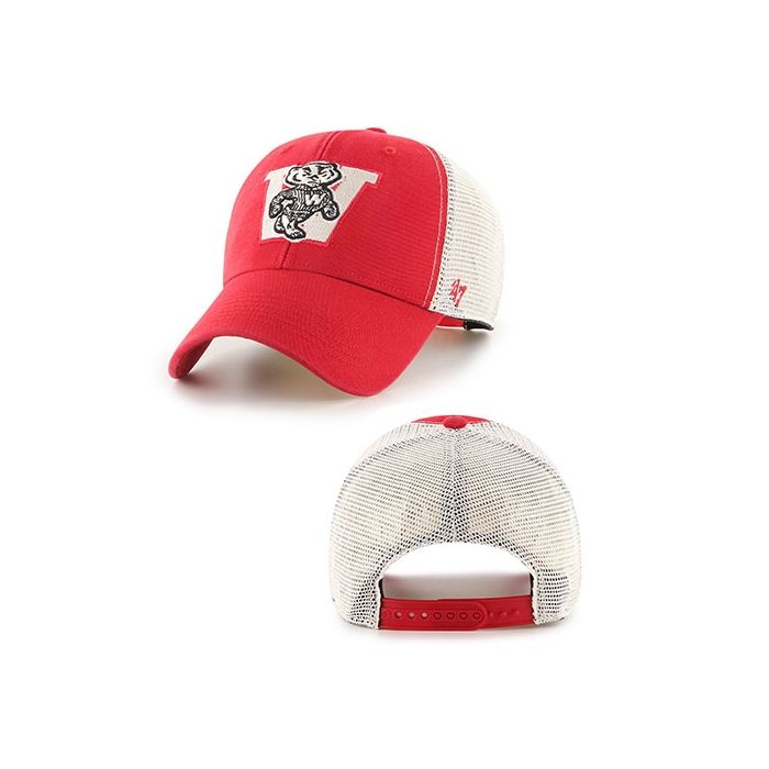 2018 PIONEER SEED *WISCONSIN BADGERS* RED w/RED MESH BACK HAT CAP *LOGO* NEW! 