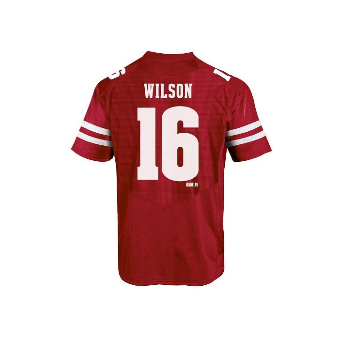 Wisconsin Badgers Under Armour Red Russell Wilson Replica NFLPA Jersey