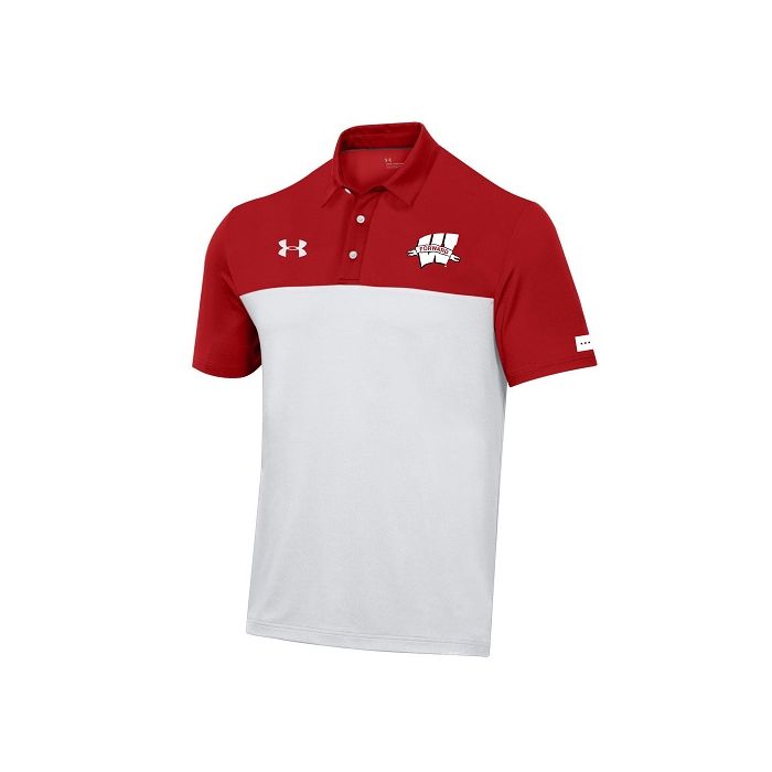 Red XX-Large Outerstuff Wisconsin Badgers NCAA Mens Short Sleeve Performance Polo 