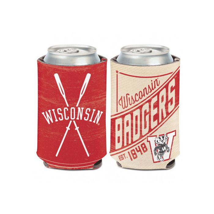 NCAA Wisconsin Badgers Slim Can Cooler One Size Team Colors 