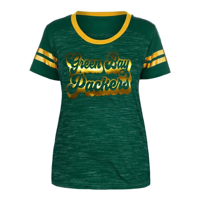 売れ筋商品|||ナイキ カットソー トップス レディース Women's Green Green Bay Packers Historic Slub Fashion T-Shirt Green Green Bay Packers New Era Women's Foil Drop T-Shirt | UWshop.com