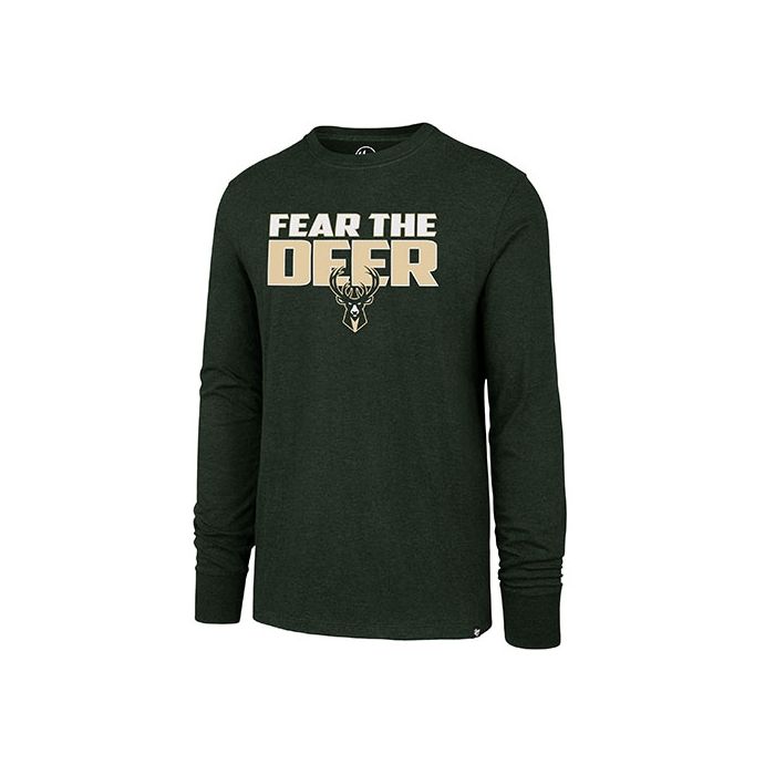 New '47 Milwaukee Bucks Shirt Mens Medium Green Long Sleeve