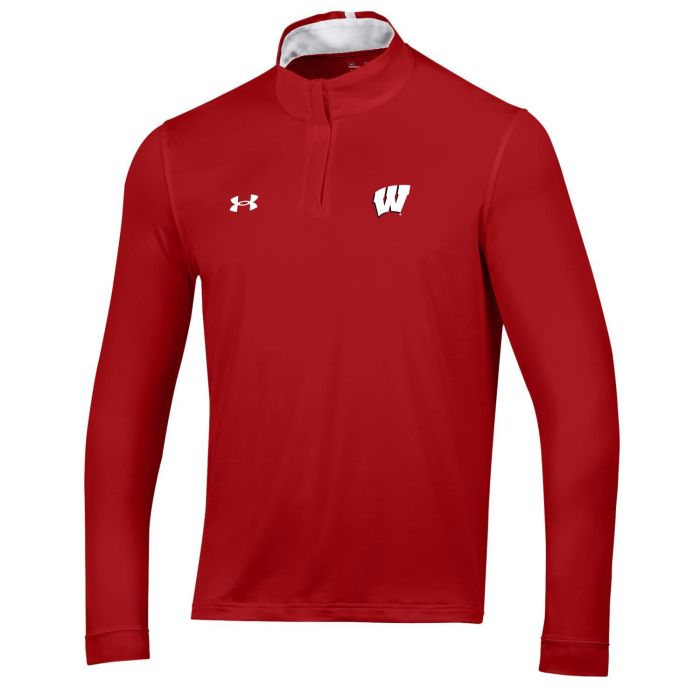 Wisconsin Badgers Under Armour 2023 Sideline Playoff 1/4 Zip Pullover ...