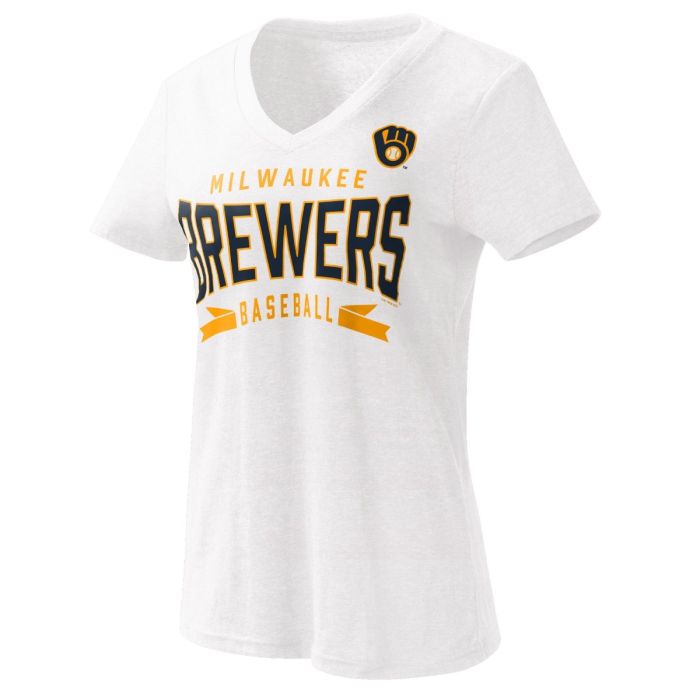 Milwaukee Brewers Pride Graphic T-Shirt - White - Mens