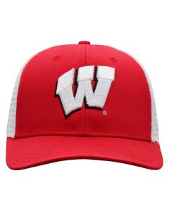 Wisconsin Badgers Red & White BB Trucker Adjustable Cap