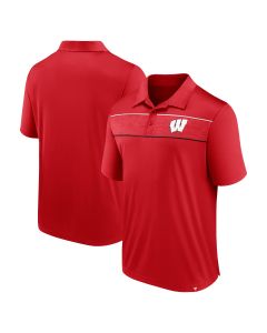 Wisconsin Badgers Red Defender Embossed Polo