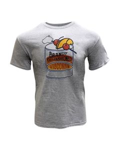 Wisconsin Gray Old Fashioned Cocktail Short Sleeve T-Shirt