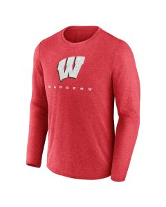 Wisconsin Badgers Red Defender W Logo Long Sleeve T-Shirt