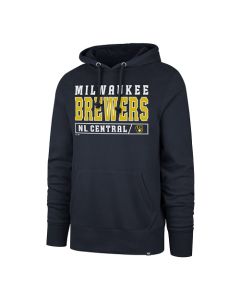 Milwaukee Brewers '47 Brand Navy Headline Game Plan Hooded Sweatshirt