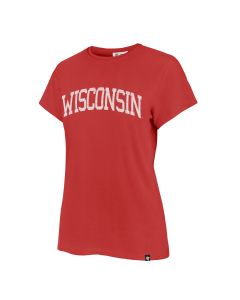 Wisconsin Badgers '47 Brand Red Women's Block Arch Frankie T-Shirt