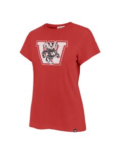 Wisconsin Badgers '47 Brand Red Retro Block W Bucky Frankie T-Shirt