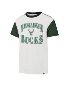 Milwaukee Bucks '47 Brand White Wash Rare Ink Cannon T-Shirt