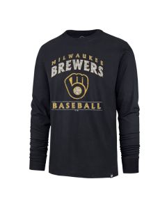Milwaukee Brewers '47 Brand Navy Dissipate Long Sleeve T-Shirt