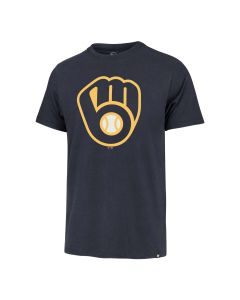 Milwaukee Brewers '47 Brand Navy Imprint Ball & Glove T-Shirt