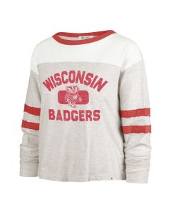 Wisconsin Badgers '47 Brand Sandstone Women's All Class Lena Long Sleeve T-Shirt