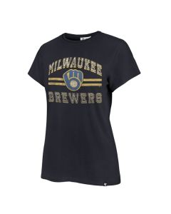 MIlwaukee Brewers '47 Brand Navy Women's Bright Eyed Frankie T-Shirt