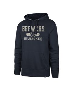 Milwaukee Brewers '47 Brand Navy Mainframe Headline Hooded Sweatshirt