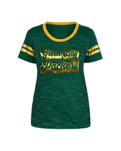 Green Bay Packers New Era Women's Foil Drop T-Shirt