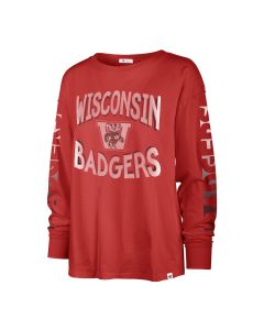 Wisconsin Badgers '47 Brand Red Women's Cloud Nine SOA Long Sleeve T-Shirt
