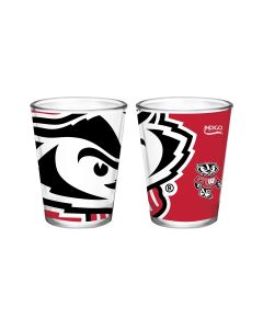 Wisconsin Badgers Wrapped Mascot Shot Glass