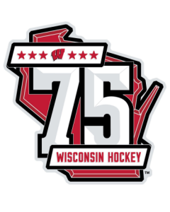 Wisconsin Badgers Wincraft Hockey 75th Anniversary Commemorative Enamel Lapel Pin