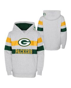 Green Bay Packers Outerstuff Grey Youth Dynamic Duo Hooded Sweatshirt