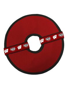 Wisconsin Badgers Red 8" Flying Disc Squeak Dog Toy