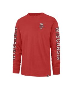 Wisconsin Badgers '47 Brand Triple Threat Franklin Long Sleeve T-Shirt