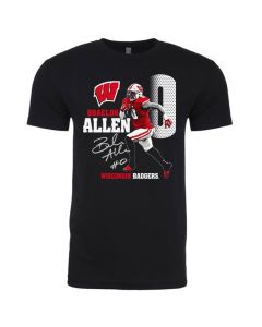 Wisconsin Badgers Black Braelon Allen Action T-Shirt