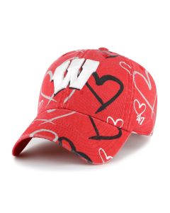 Wisconsin Badgers '47 Brand Red Youth Girls Adore W Adjustable Cap