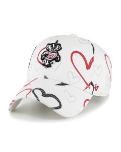 Wisconsin Badgers '47 Brand White Youth Girls Adore Bucky Adjustable Cap