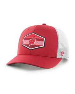 Wisconsin Badgers '47 Brand Red Burgess Trucker Adjustable Snapback Cap