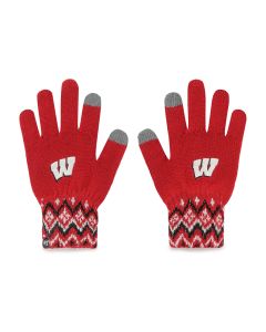 Wisconsin Badgers '47 Brand Red Women's Elsa Knit Glove