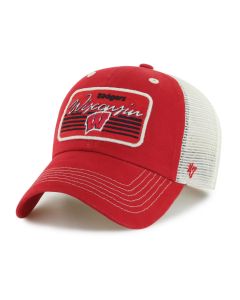 Wisconsin Badgers '47 Brand Red Five Point Trucker Adjustable Cap