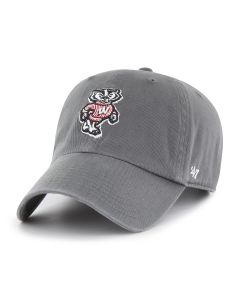 Wisconsin Badgers '47 Brand Charcoal Bucky Cleanup Adjustable Cap