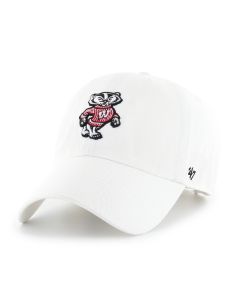 Wisconsin Badgers '47 Brand White Bucky Cleanup Cap