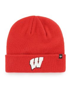Wisconsin Badgers '47 Brand Red W Logo Cuffed Knit