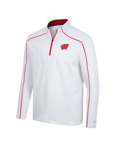 Wisconsin Badgers Colosseum White Take Your Time 1/4 Zip Pullover