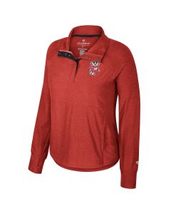 Wisconsin Badgers Colosseum Red Women's Cressida 1/4 Snap Pullover