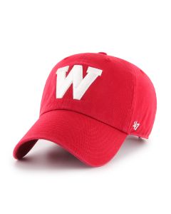 Wisconsin Badgers '47 Brand Red Retro W Cleanup Adjustable Cap