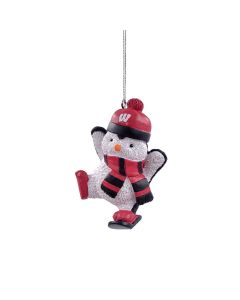 Wisconsin Badgers Forever Collectibles Penguin Snowboard Ornament