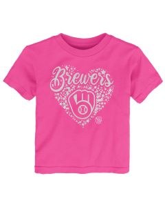 Milwaukee Brewers Pink Toddler Summer Love T-Shirt