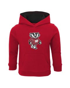 Wisconsin Badgers Red Infant Bucky Logo Hooded Sweatshirt