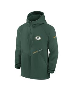 Green Bay Packers Nike Green Field Full Zip Hooded Sweatshirt