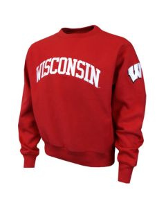 Wisconsin Badgers Tackle Twill Arch With W Crewneck Sweatshirt