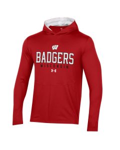 Wisconsin Badgers Under Armour Red Henry Lightweight Long Sleeve Hood