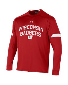 Wisconsin Badgers Under Armour Red Tech Terry Crewneck Sweatshirt