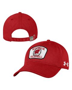 Wisconsin Badgers Under Armour Red Volleyball Arch Patch Adjustable Cap