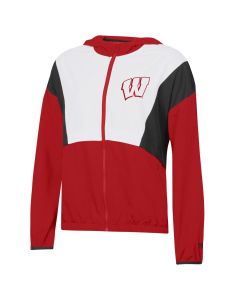 Wisconsin Badgers Under Armour Red White & Black Women's Gameday Lightweight Jacket